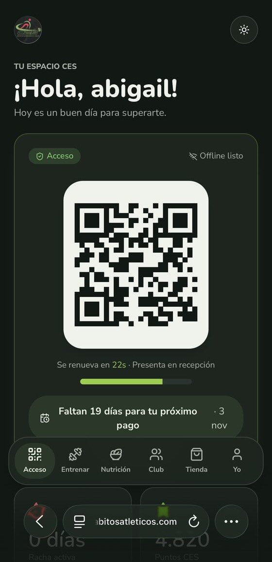 App real de CES: acceso con código QR y puntos CES